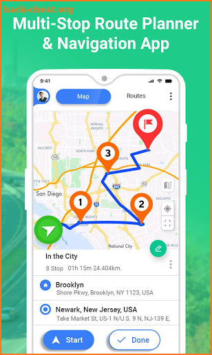 GPS Route Planner : Navigation Map & Route Tracker screenshot