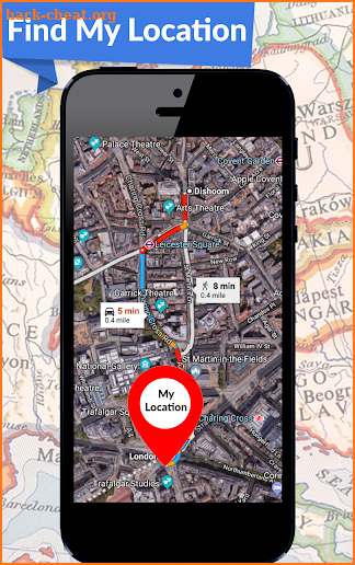 GPS Satellite & Route Direction Finder screenshot