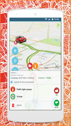 GPS Speed Camera radar Tracker & Route Measurement screenshot