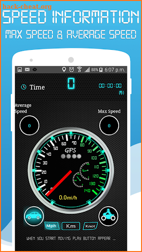 GPS Speedometer- Odometer: HUD Display Trip Meter screenshot