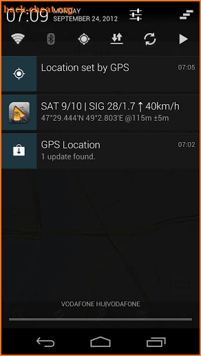 GPS Status - notification proxy plugin screenshot