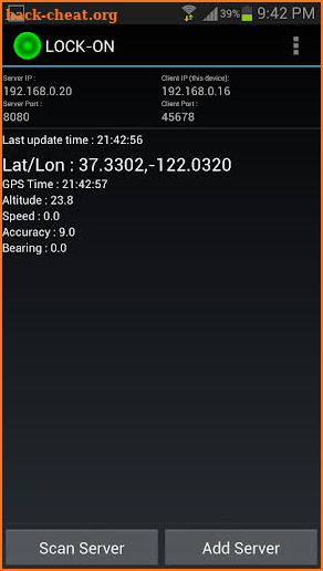 GPS Tether Client+ screenshot