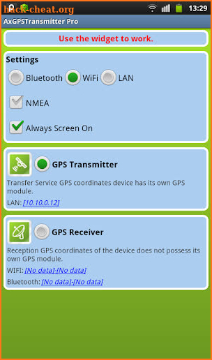 GPS Transmitter Pro screenshot