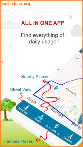 GPS Voice Navigation Find nearby place speedometer screenshot