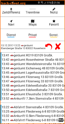 GPS Zeiterfassung Schneepflug + Winterdienst App screenshot