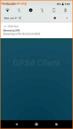 GPSd Client screenshot