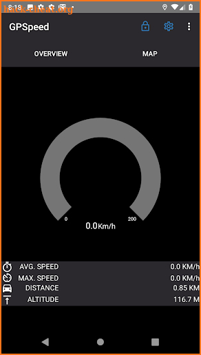 GPSpeed: GPS-Tachometer, Distancemeter, Km/h, Mp/h screenshot