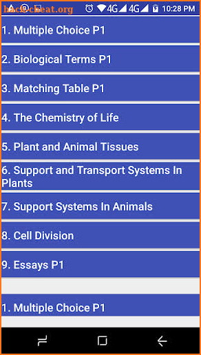 Grade 10 Life Sciences Mobile Application screenshot