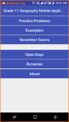 Grade 11 Geography Mobile Application screenshot