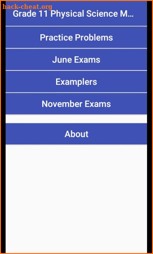 Grade 11 Physical Science Mobile Application screenshot