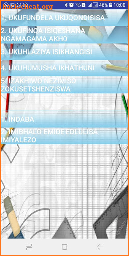 Grade 12 Isizulu HL Mobile Application screenshot