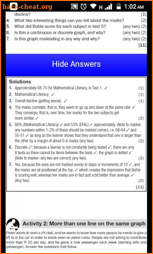 Grade 12 Mathematical Literacy Mobile Application screenshot