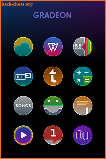 Gradeon - A Rounded Neon Icon Pack screenshot
