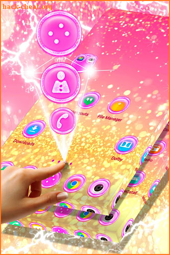 Gradient Pink Gold Glitter Launcher screenshot