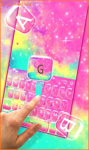 Gradient Pink Keyboard Theme screenshot