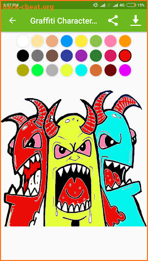 Graffiti Character Coloring Pages screenshot