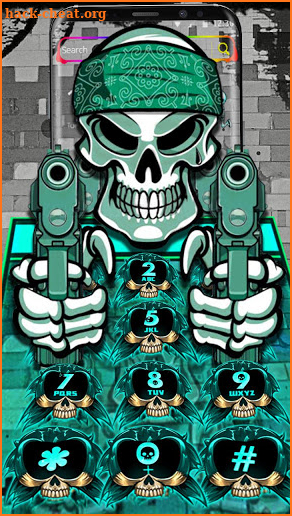 Graffiti Gangster Skull Theme screenshot