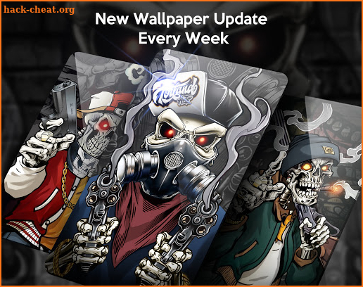Graffiti Gun Skull Live Wallpaper Themes screenshot