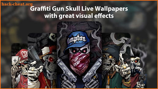 Graffiti Gun Skull Live Wallpaper Themes screenshot