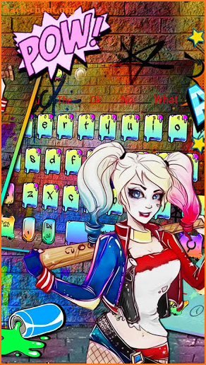 Graffiti Joker Girl Keyboard Theme screenshot