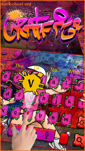 Graffiti Modern Girl Keyboard Theme screenshot