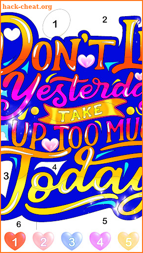 Graffiti Quote Color by number screenshot