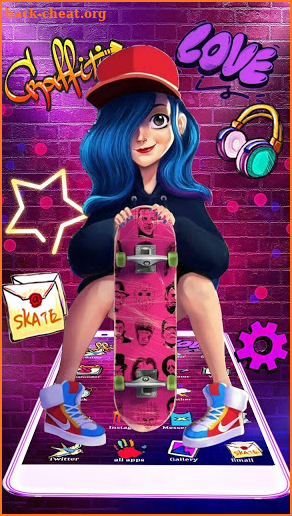 Graffiti, Skater, Girl Themes & Wallpapers screenshot