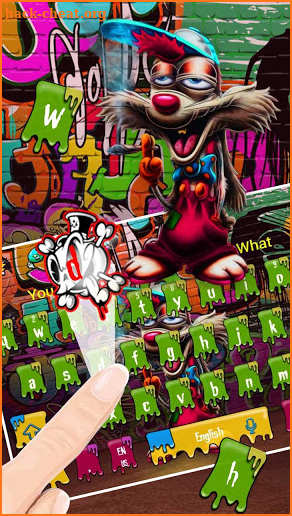 Graffiti Smoky Rabbit Keyboard Theme screenshot