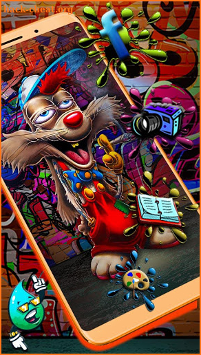 Graffiti Smoky Rabbit Themes Live Wallpapers screenshot