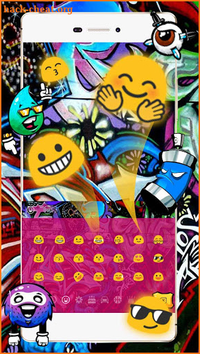 Graffiti Wall Keyboard Theme screenshot