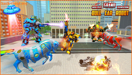 Grand Angry Bull Robot Car Transforming Games 2021 screenshot