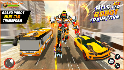 Grand Bus Robot Car Transform -Robot Shooting Game screenshot
