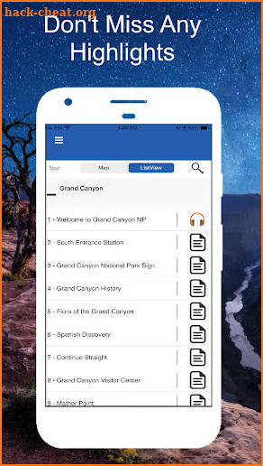 Grand Canyon National Park Audio Tour Guide screenshot
