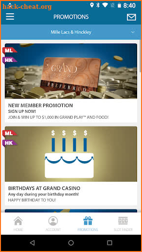 Grand Casino MN screenshot