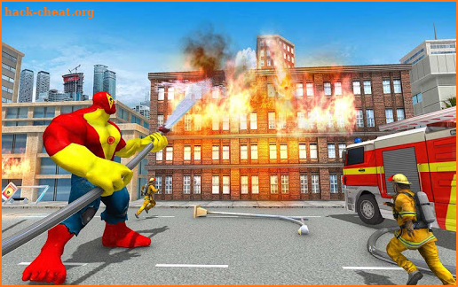 Grand Firefighter Truck Robot Hero: Rescue Games screenshot