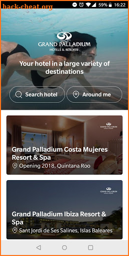 Grand Palladium Hotels & Resorts screenshot