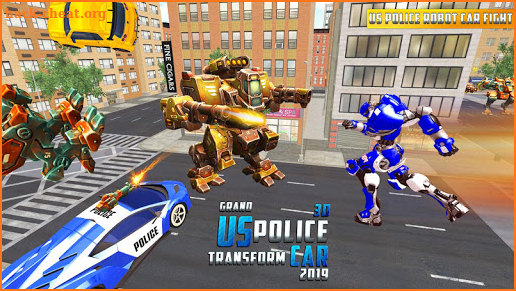 Grand Police Car Robot Transform Rescue Battle screenshot