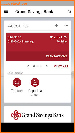 Grand Savings Bank screenshot