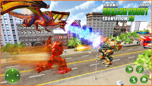 Grand US Dragon Robot Battle 3D screenshot