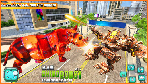 Grand US Rhino Robot City Battle screenshot