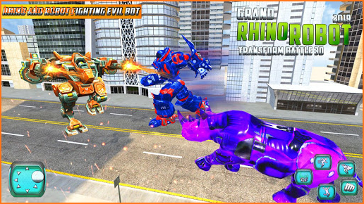 Grand US Rhino Robot City Battle screenshot
