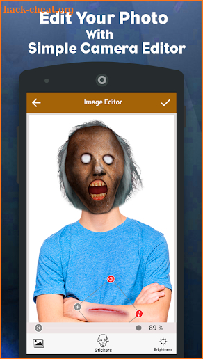 granny camera editor: scary grandmother masks face screenshot