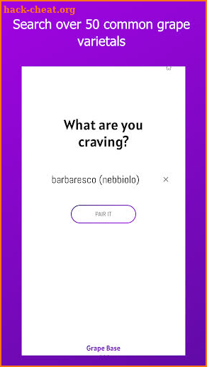 Grape Base - Wine and Food Pairings screenshot