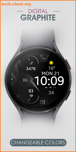 Graphite Digital Watch Face screenshot