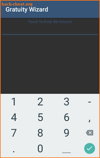 Gratuity Wizard (tip calculator) screenshot
