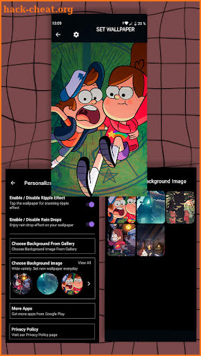 Gravity Falls Cartoons HD Live Wallpaper screenshot