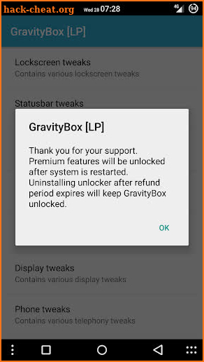 GravityBox Unlocker screenshot