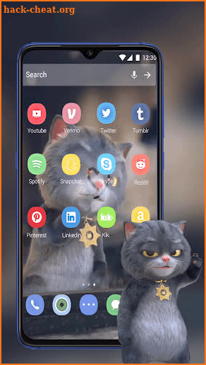 Gray Cute Cat Live Wallpaper screenshot