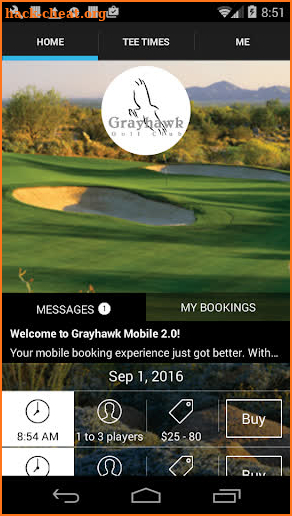 Grayhawk Golf Club Tee Times screenshot