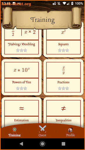 GRE Math Knight screenshot